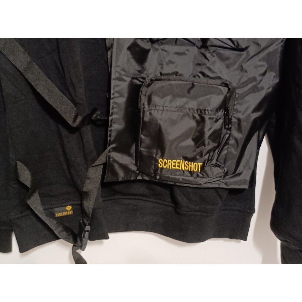 Screenshot Utility Multi Pocket Crew Neck Fleece Black XL Sweatshirt - Picture 2 of 8